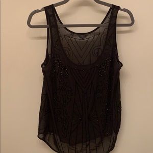 Guess Los Angeles Sheer Beaded Tank